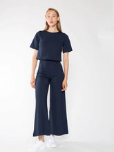 Load image into Gallery viewer, Ri1205 Navy Cropped Wide Leg Pant
