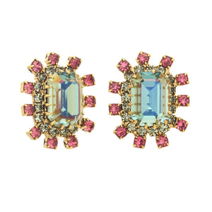To4468 Crystal Post Earring