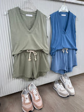 Load image into Gallery viewer, Cotton Set - Sage Sleeveless Top &amp; Short
